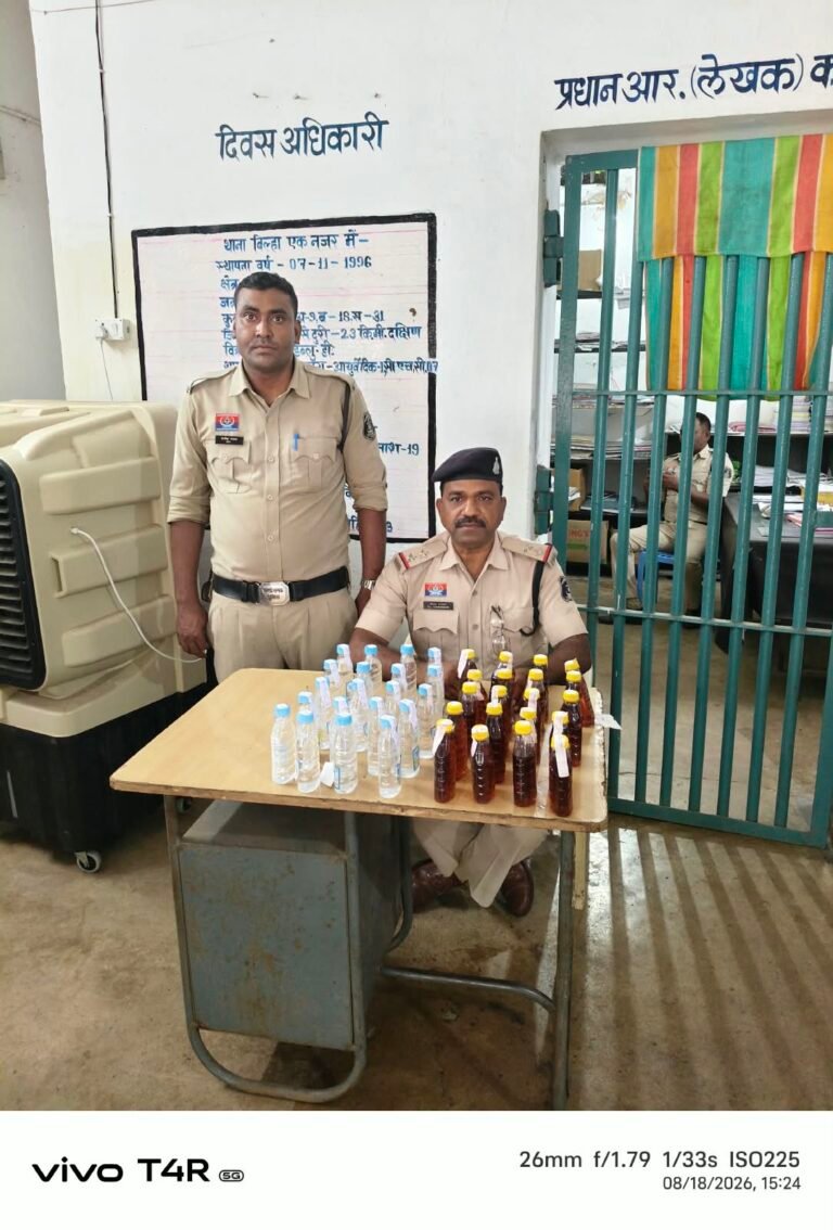 *ऑपरेशन प्रहार: बिल्हा पुलिस ने पकड़े 2 अपचारी बालक, 7.2 लीटर देशी शराब और स्कूटी जप्त*